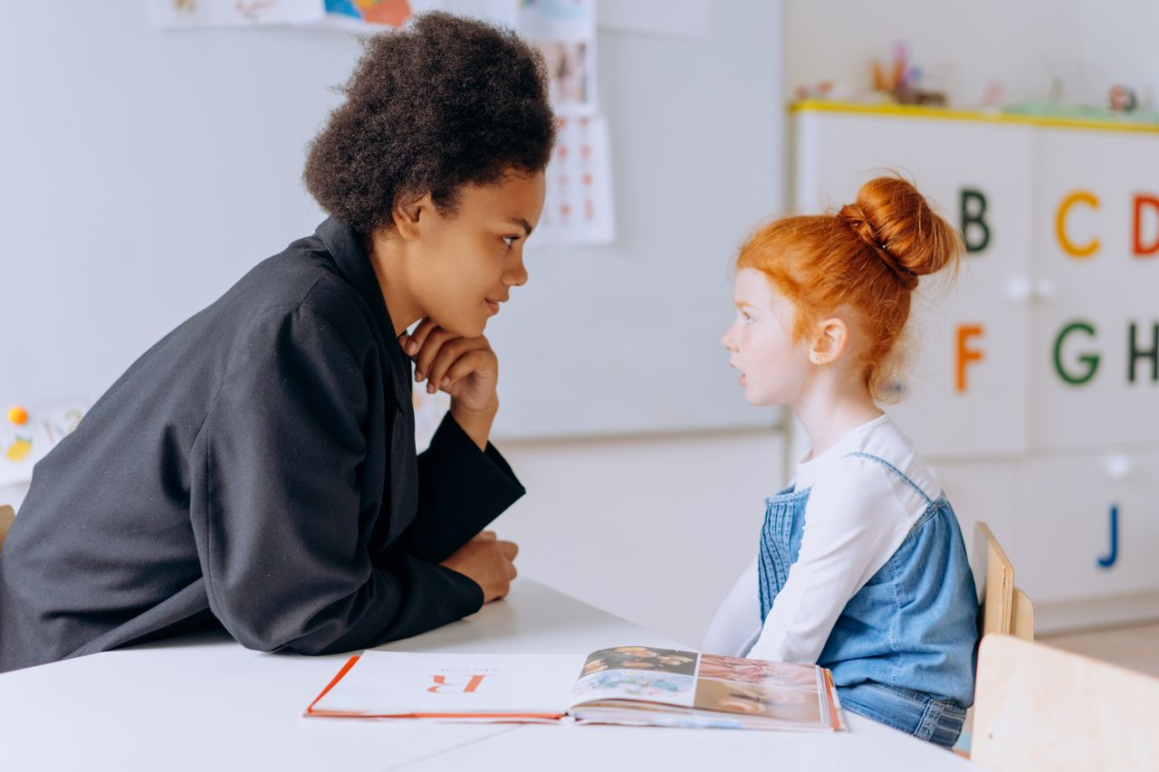 teacher and child
